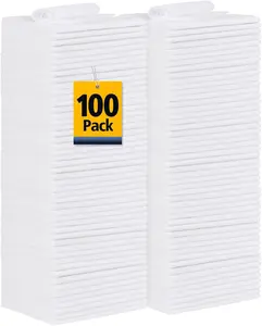 Shop Towels, 100 Pack Commercial Grade Shop Rags Microfiber Towels for  Cleaning Rags Bulk Cleaning Cloth for Automotive Bar Mechanic Restaurant Garage Housekeeping, 11.5"x 11.5", White