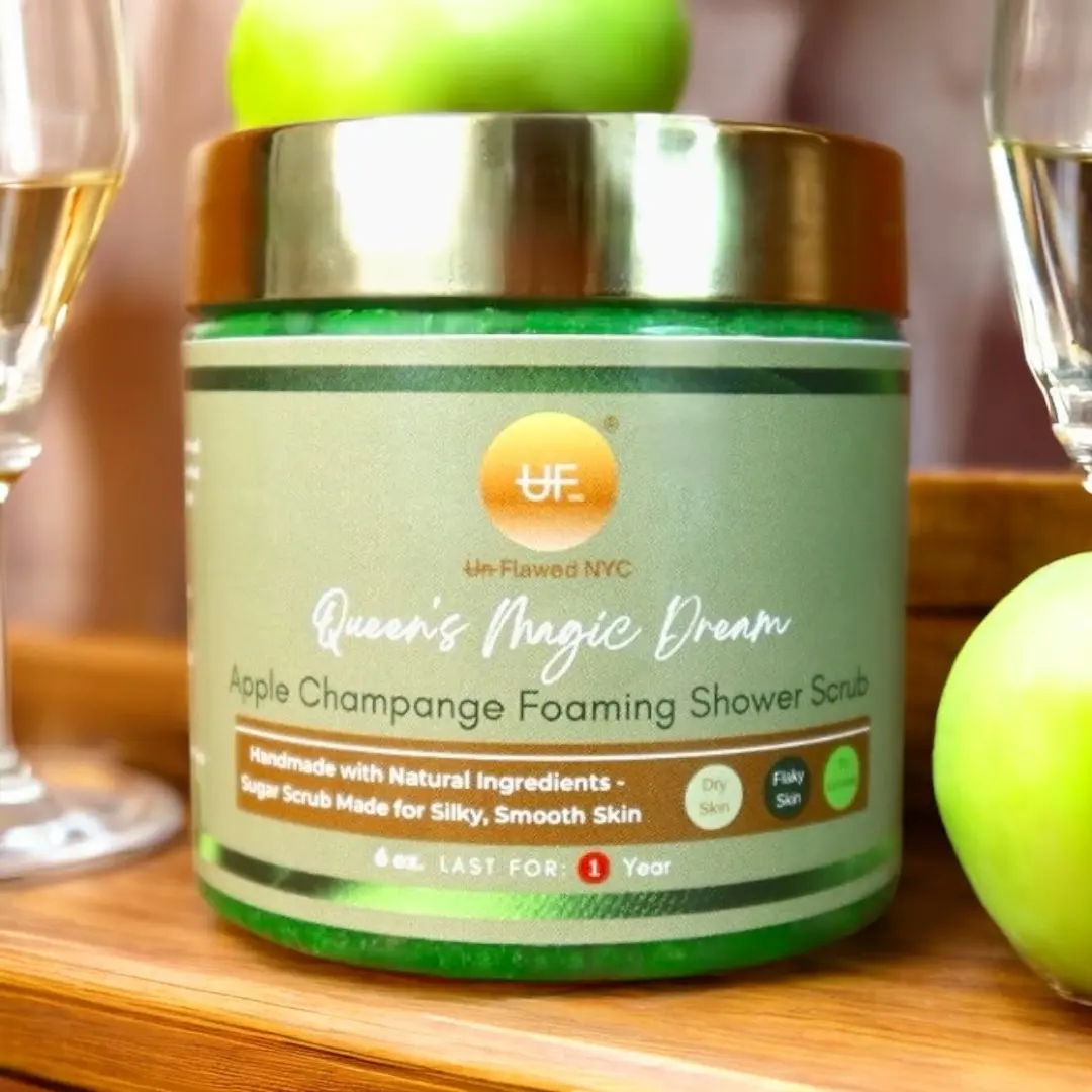 Queen's Magic Dream Apple Champagne Foaming Shower Scrub sugarscrub