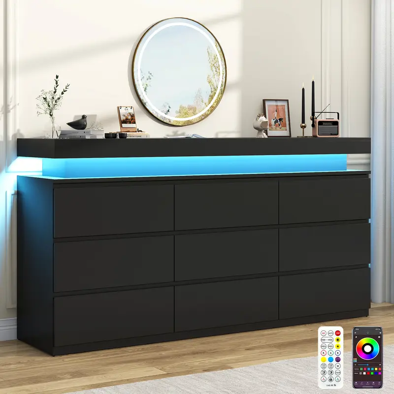 blue dress for baby girl Black Chanor Champaign Glass Top 6-Drawer Dresser FURNY blue dress for baby girl Black Chanor Champaign Glass Top 6-Drawer Dresser FURNY