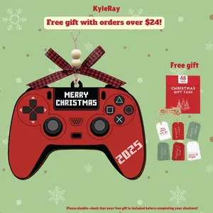 BlackFriday Deal | Christmas Wooden Video Game Controller, Unique Gamer Ornament for Christmas Tree, Perfect Holiday Gift for Kids & Teens