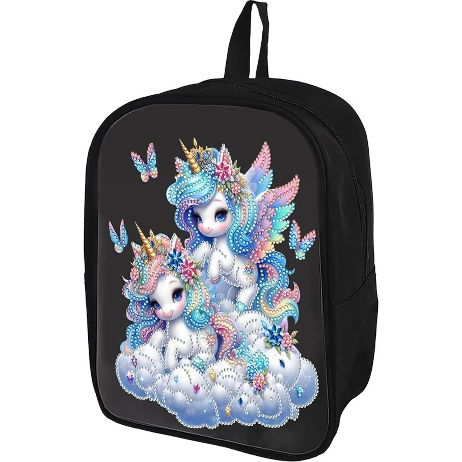 Mermaid Special Shape Diamond Painting Backpack DIY Rhinestones Shoulder Backpack Diamond Painting Book Bag for Art Crafts