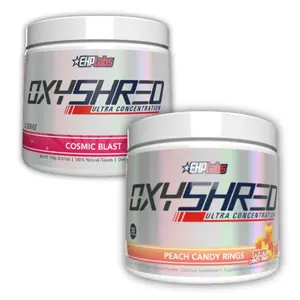 EHPlabs OxyShred Twin Pack – Original Ultra (150mg Caffeine) | 33 Serves Each | Sugar-Free, Vegan, Gluten-Free