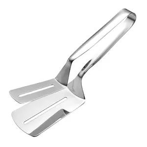 Stainless Steel Steak Clamp Food Clip – Multi-Functional Tongs for Bread, Meat, Grill Fish, BBQ, and Kitchen Cookware Utensil Disposable