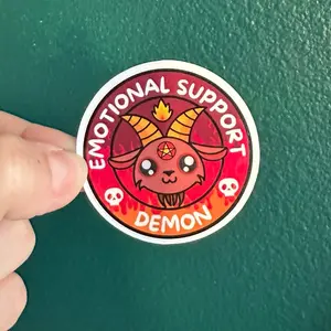 Emotional support demon sticker