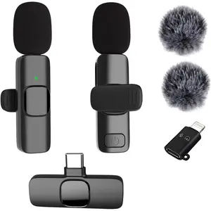 Wireless Lavalier Microphone for iPhone, iPad and Android Devices, Noise Cancelling,Bluetooth Mini Lapel Microphone for YouTube/Vlogging/Live Streaming/Tiktok/Interview