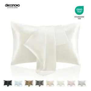 Deconovo 100% Mulberry Silk Pillowcase, 22 Momme 6A Grade, Envelope Closure, for Hair & Skin Care