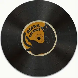 Vintage Cat Pattern Round Mouse Pad, Non-slip Rubber Base Mouse Pad, Mouse Mat for Gaming and Office Computer, Laptop, Desktop Mouse Pad, Gift for Friend