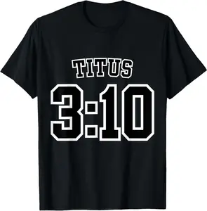 Titus 3:10 Sports Jersey Christian Scripture Design T-Shirt