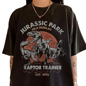 Jurassic Park Shirt, Raptor Trainer Tee, Isla Nublar Dinosaur Tee, 90s Movie Graphic T-Shirt, Vintage Jurassic Tee, Dino Fan Gift Idea