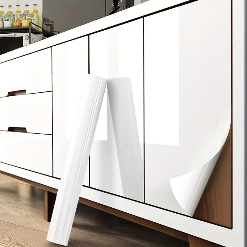 Self-adhesive Solid Color Decorative Furniture Sticker, Thickened Furniture Sticker, Cabinet Wardrobe Sticker, Home Decor Supplies
