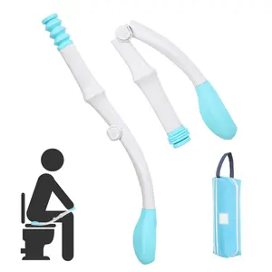 Foldable Toilet Aid, 15.6“ Long Comfort Wipe Wand Bottom Buddy Toilet Self Tissue Aids for Toileting, Self Help Wipe Butt for Overweight Limited Mobility,Elderly, Pregnancy