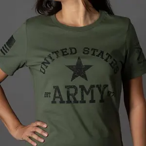 Women's Army Est. 1775 Relaxed Fit T-Shirt - Military Green