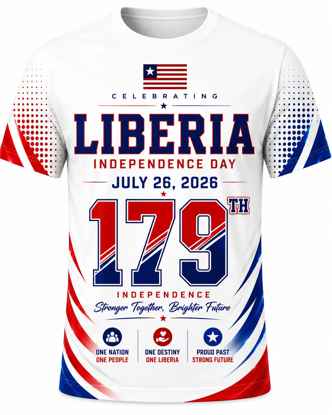 LIBERIA @179 INDEPENDENCE DAY APPAREL SET (Shirt and a cap)