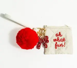 Violet and Brooks Merry Mini Quilted Zip Pouch w/ Wristlet