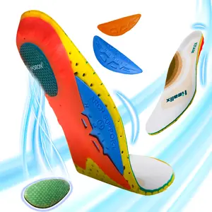 Men's Durable Arch Support Insoles Breathable Customizable Comfort Best for Work Boots Foot Fatigue Relief Flat Feet Size 8-11, 1Pair