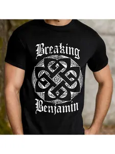 Breaking Benjamin Inspired Men's Graphic Tee - Comfortable Cotton, Short Sleeve, Round Neck - Perfect for Casual Outings & Outdoor Activities