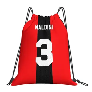 1pc Maldini Number 3 Drawstring Bags Outdoor Sports Portable Storage Bag Bundle Pocket Rope Bag