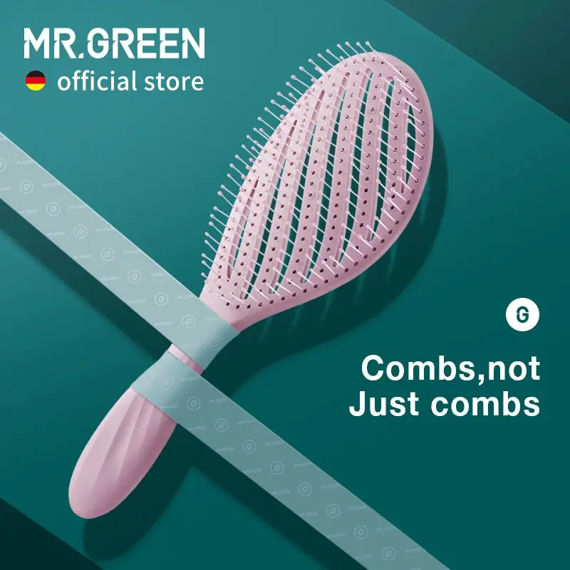 WET HAIR BRUSH  Hollow Out Hair Brush Scalp Massage Combs Hair Styling Detangler Fast Blow Drying Detangling prevents  breakage Curly Hair