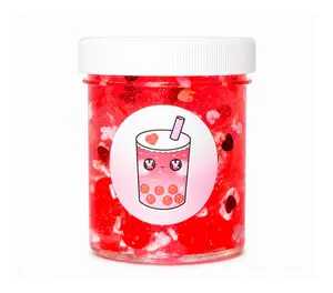 Sweetheart Boba Slime – Clear Popping Strawberry Boba