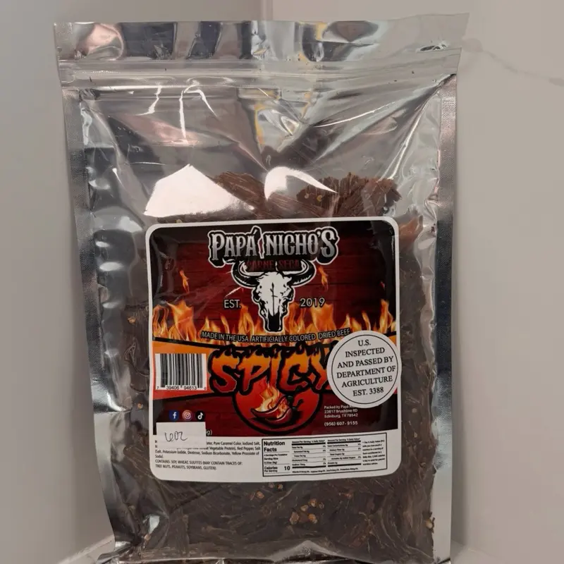 Spicy MEGA BITES Dried Snack Beef (BITES) small pieces 