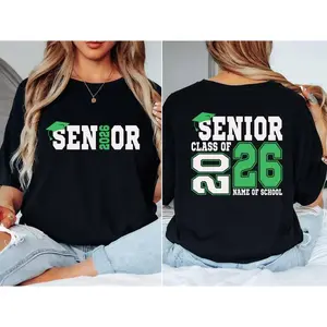 Custom Senior 2026 T-Shirt, Graduation Shirt, Personalized Class Of 2026 Shirt, Custom Name Graduation Gift, Graduation Party Shirts