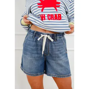 Judy Blue Medium Wash Featherweight Baggy Shorts