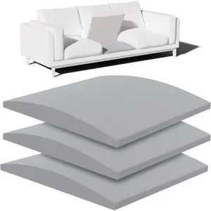 Couch Cushion, Sofa Cushion for Sagging Couch Seat, 20x20x3.15in, Couch Insert, High Density Foam Furniture Seat Sagging Repair, Trapezoid 40D, Grey Set of 3