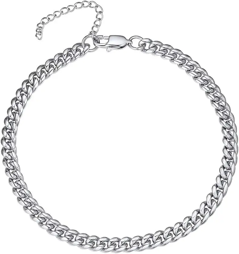 A: silver-thick cuban chain-6mm