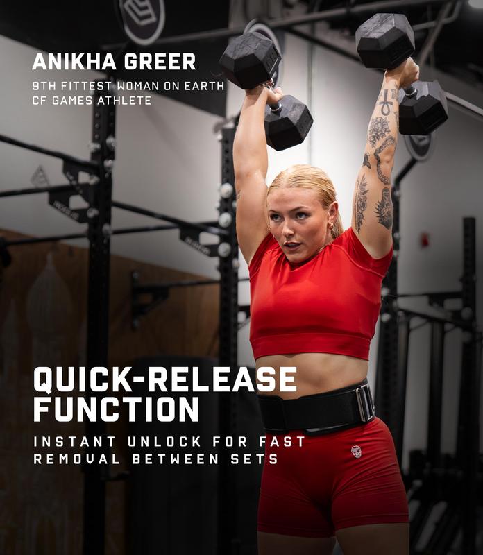 Gymreapers Quick Locking Weightlifting Belt for Bodybuilding, Powerlifting, Cross Training - 4 Inch Neoprene with Metal Buckle - Adjustable