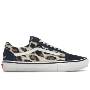 Vans Men's Old Skool Supreme Leopard Navy Skateboarding Shoes, from StockX