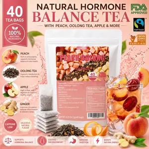 LVSEFOD Premium Peach Oolong Tea Bags - Suitable for Both Hot And Cold Brewing. 4.23oz (3g X 40 Bags) Of Peach, Apple, And Oolong Tea. A Natural Blend Of Fruit And Floral Notes, Offering A Healthy, Nourishing Sweetness. Individually Packaged for Freshness