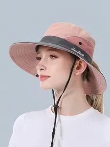 1 Piece, Unisex Sun Protection Bucket Hat, Adjustable Bucket Hat, Women's Summer Sun Hat, Outdoor Quick Drying Hat, Suitable For Matching With Summer Clothing And Dresses