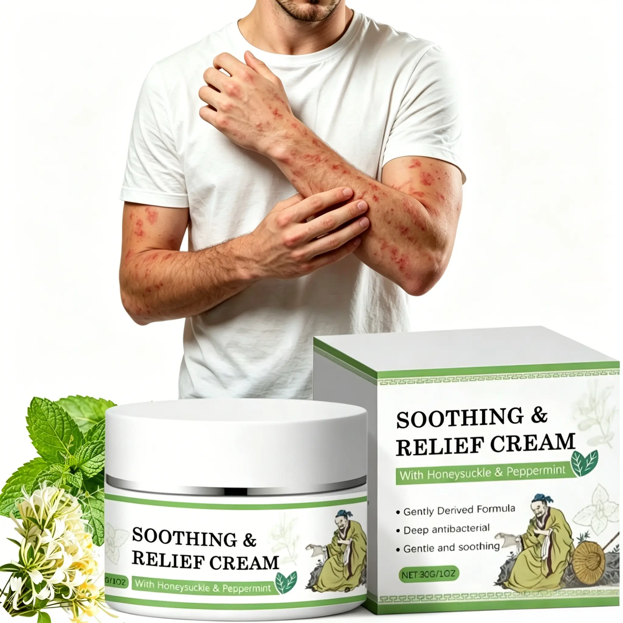 3-Pack All-Natural Plant-Based Herbal Relief Body Moisturizers - Body Care Hydrating Ancient Botanical Formula for Family Daily Use, Soothes Eczema, Psoriasis, Dry, Sensitive Skin, Glycerin, Natural Herbs