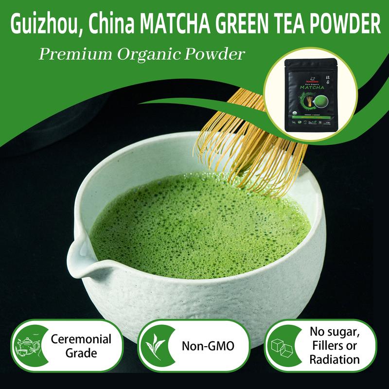 TEANAGOO Ceremonial Grade Matcha Powder Premium First-Harvest USDA Organic Unsweetened No Additives for Latte Daily Beverage or Traditional Tea Ceremony Multiple  Healthy