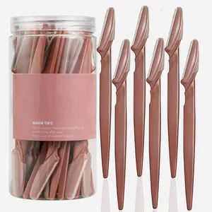 Women Facial Skin Smooth Shaver Set, Suitable for Men & Women, Includes Face Razor & Skincare Tools, Coffee Color, 12 Pieces