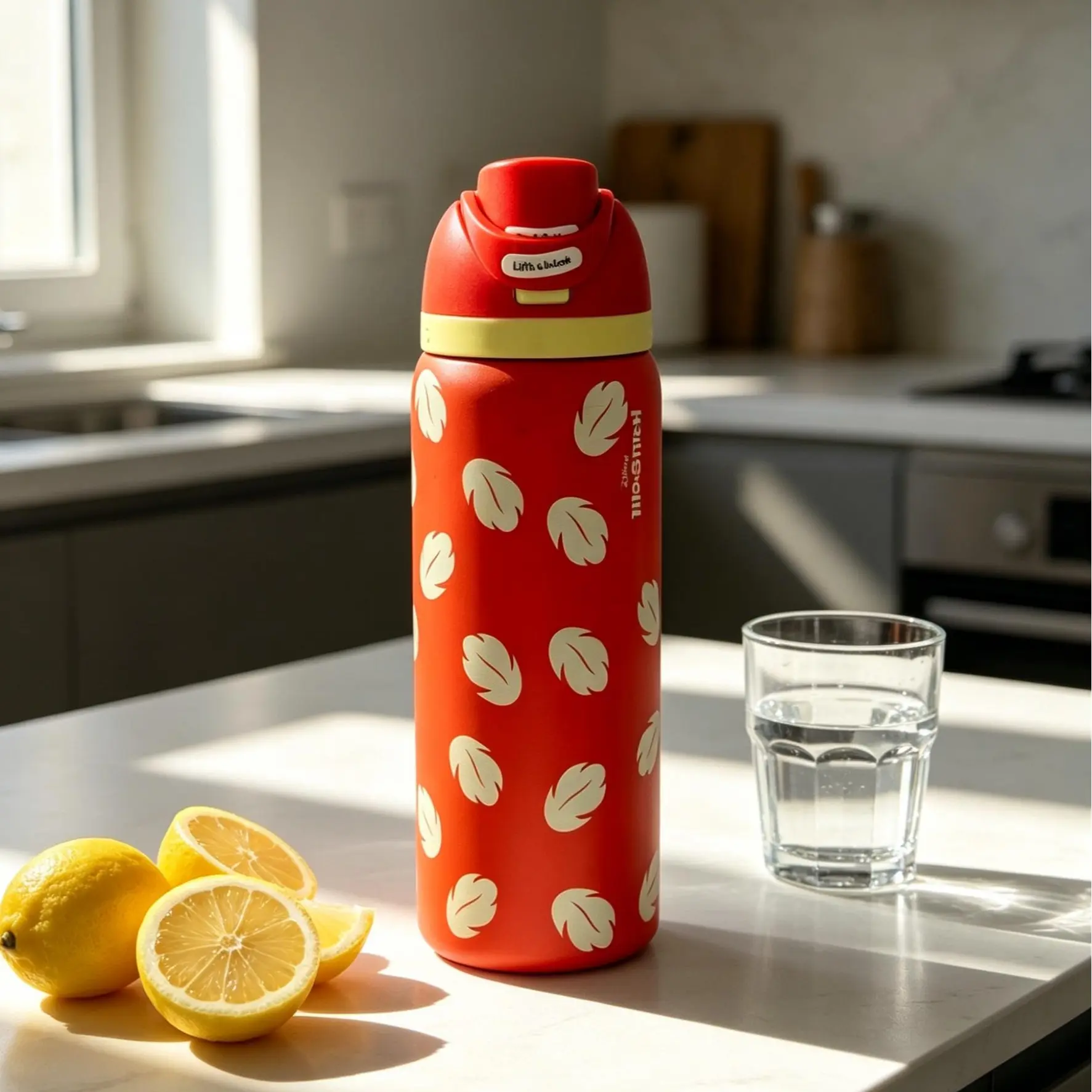 Owala FreeSip 32oz Lilo & Stitch Insulated Portable Vacuum Flask - 24hr Cold Retention, Leakproof, Travel Drinkware Tumbler