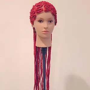 Zigzag conrow braids.