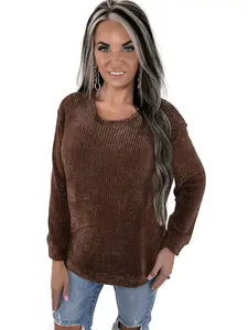 Warm Wishes Chenille Sweater – Cocoa