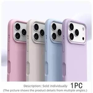 Luxury Lens Frame Case, Ultra-Thin Liquid Silicone Soft Shell, Compatible with iPhone 17 Pro Max/16/15/14/13/12/11 Pro Max/XR Plus
