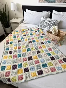 Astrid Patchwork Crochet Blanket – Colorful Throw Pattern by Mallory Krall