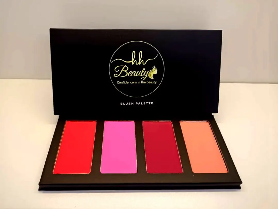 4 Colors Blush Makeup Palette, Long lasting Matte Mineral Face Blush Powder for Cheeks, Professional Facial Beauty Makeup Blushes Set