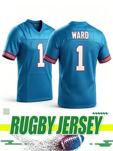 Men's # WARD Football Jersey with Name and Number, 100% Polyester, Lightweight, Classic Design, Ideal for Games and Training, All Seasons