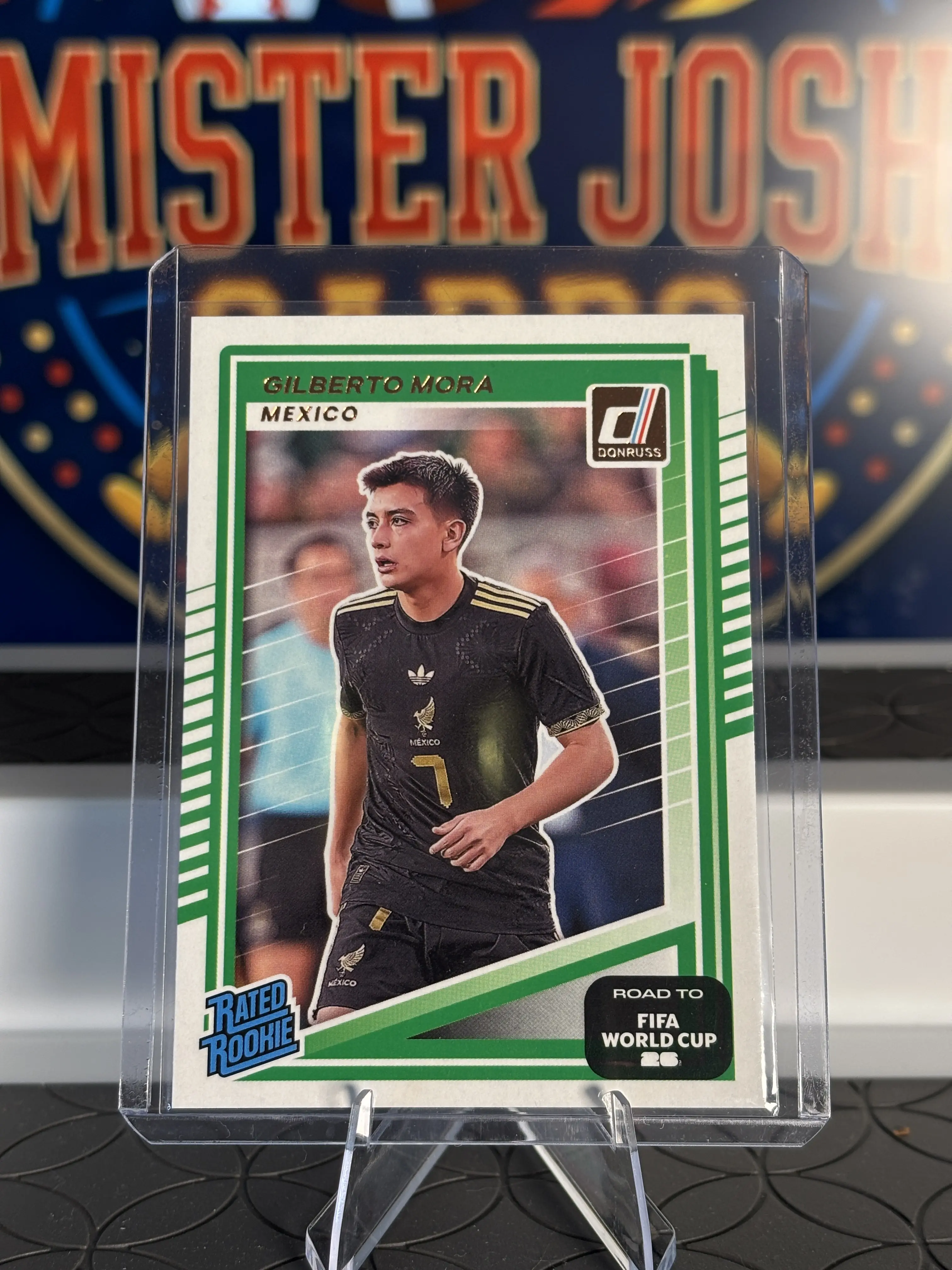 Gilberto Mora Rookie Card, Mexico, 2025-26 Panini Donruss Road to FIFA World Cup Soccer-Card #214, Officially Licensed Soccer Trading Card