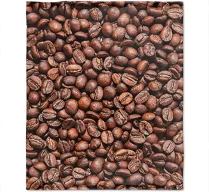 Coffee Beans Throw Blanket Fleece Air Conditioning Quilt Best Gift Lightweight Soft Comfortable Flannel Blanket for Sofa Chair Bedroom