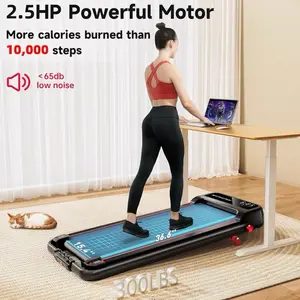 RHYTHM FUN Incline Foldable Treadmill, Walking Pad Treadmill with Incline, 300 lbs Portable Treadmill with Handles for Home Office Use, Under Desk Compact Treadmill with LED Display & APP