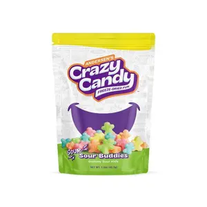 Andersen's Crazy Candy Freeze-Dried Fun Sour Buddies Gummy Sour Kids 1.5 oz Crunchy Light Snacks