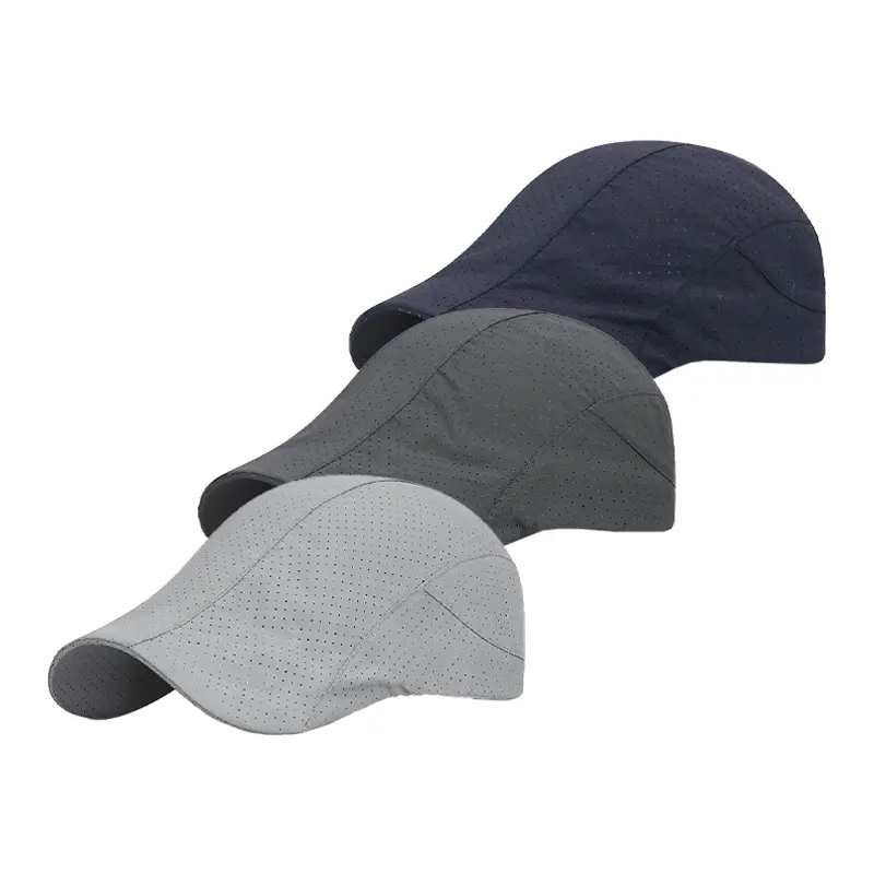 Men’s Casual Outdoor Sunscreen Baseball Cap - Summer Full-Perforated Solid Color, Breathable Quick-Dry Lightweight Sun Protection Hat for Outdoor Fishing, Driving, Casual Outdoor Hat