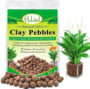 6LB  Expanded Clay Pebbles for  4mm-16mm Hydro Balls for Aquarium Indoor Potted   Hydroponic Growing Media Clay Balls for Hydroponics Aquaponics