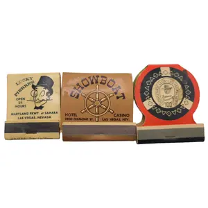 Vintage Rare Las Vegas Nevada Matchbooks Showboat Horseshoe Club and Lucky Pierre's