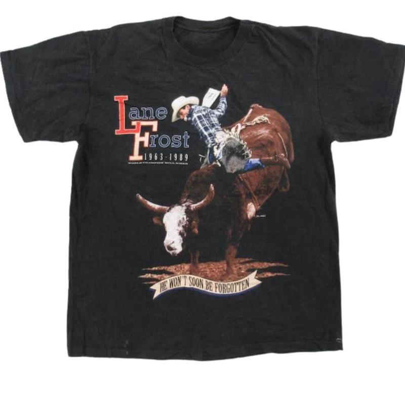 Vintage 80's Lane Frost Rodeo Memorial T-Shirt, Cowboy Trendy 2025 Shirt, Gift For Men-Womens. 9C2